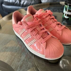 adidas Pink Athletic Shoes with Pig Design